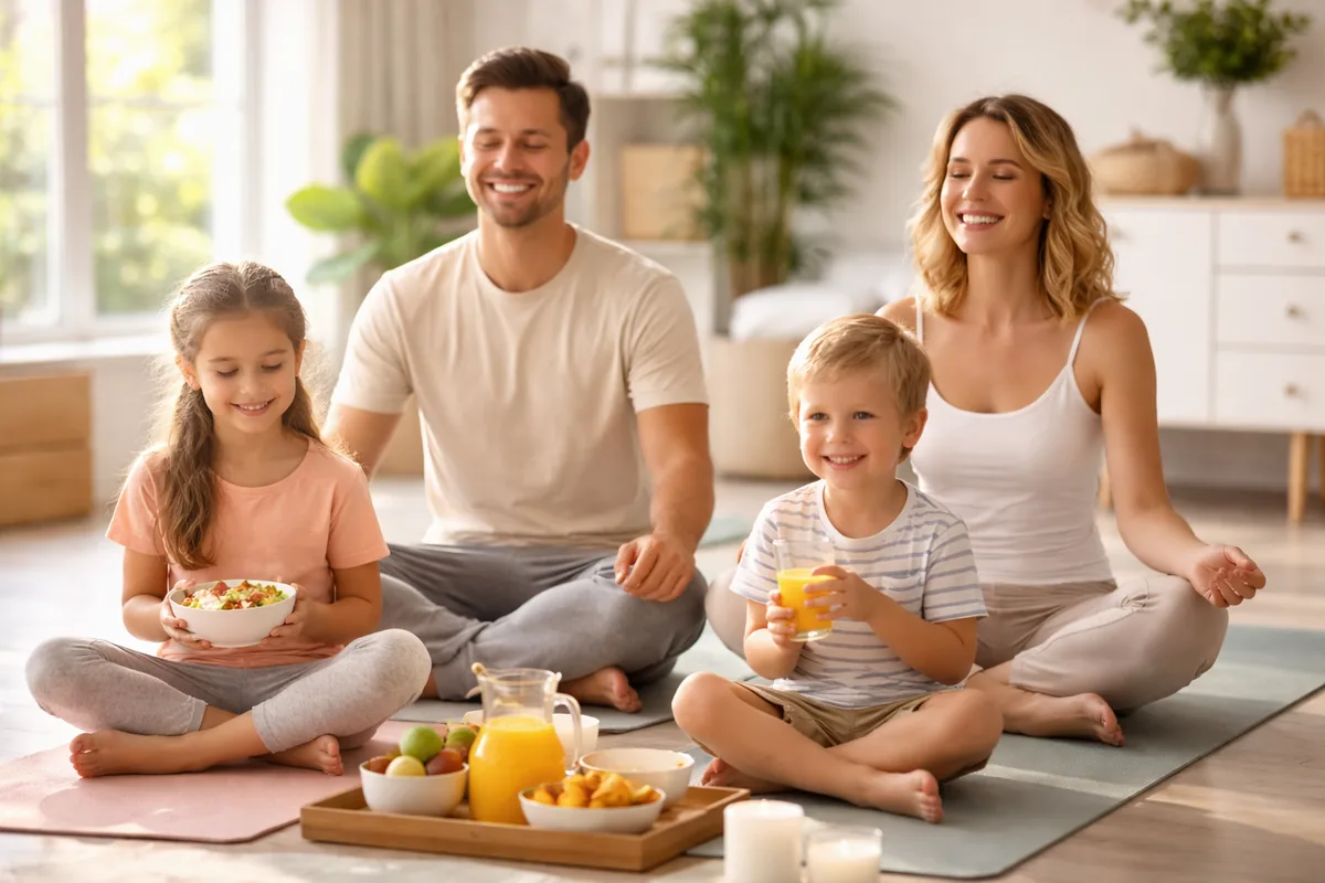 Les bienfaits d'une routine de bien-être en famille